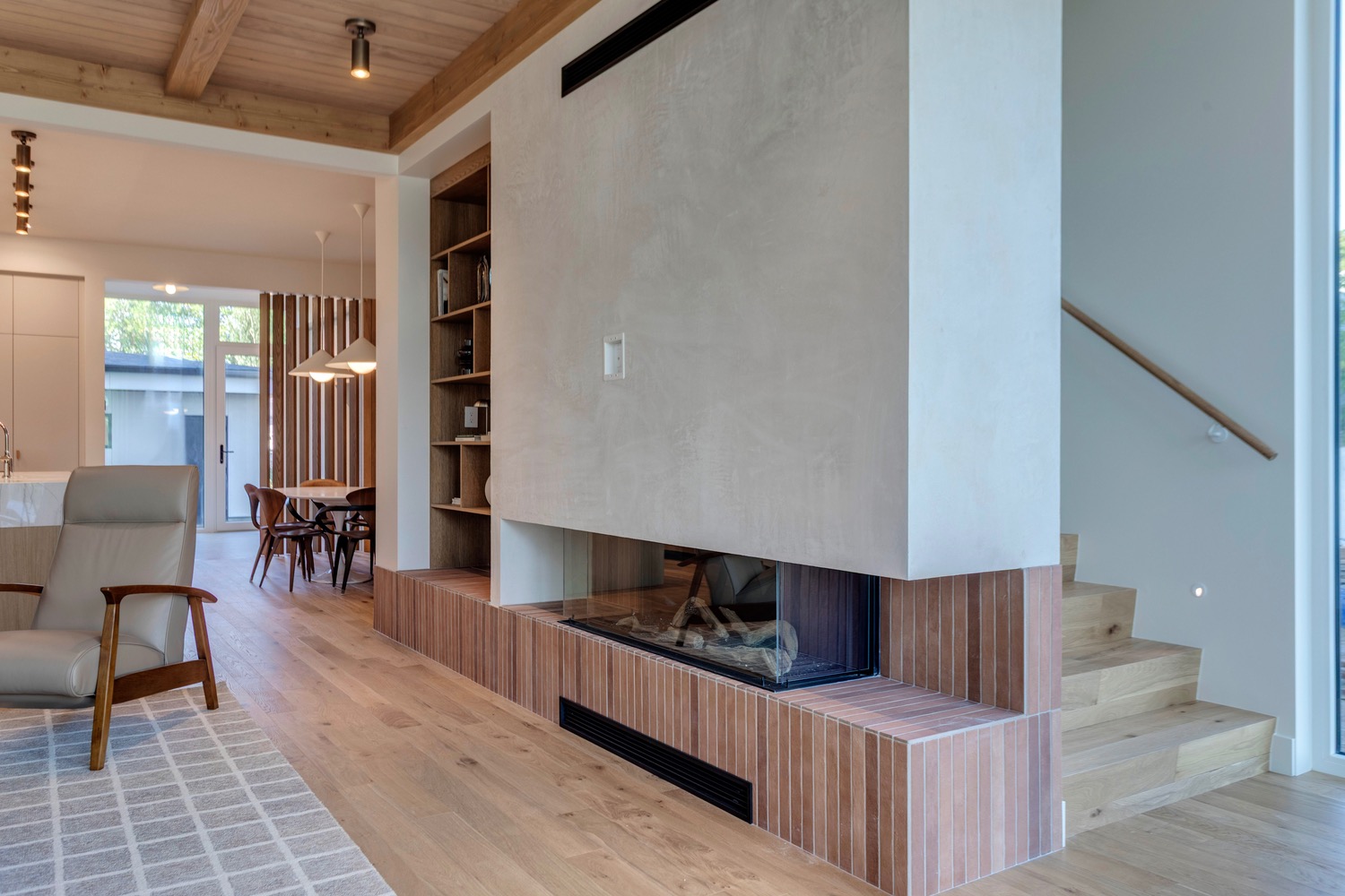 Fireplace in the Aspen in Strathearn with homes for sale by Holland and Associates Real Estate in Edmonton.